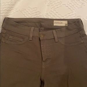 Pistola army green stretchy jeans size 28